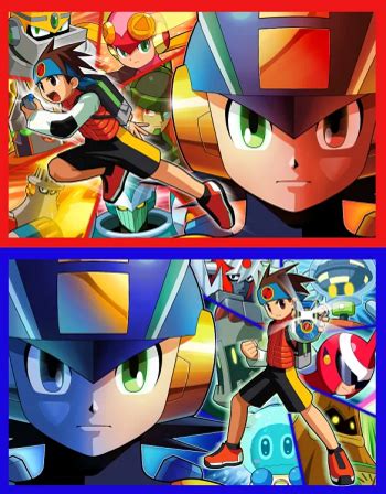 All Mega Man Battle Network 4: Blue Moon and Red Sun  .